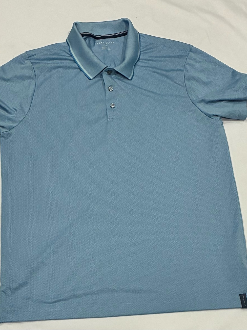 Peter Millar Light Blue Short-Sleeve Golf Polo